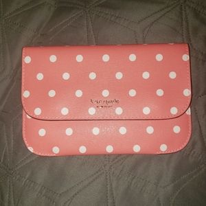 ❤Auth Kate Space Make It Mine Cabana Dot Pouch